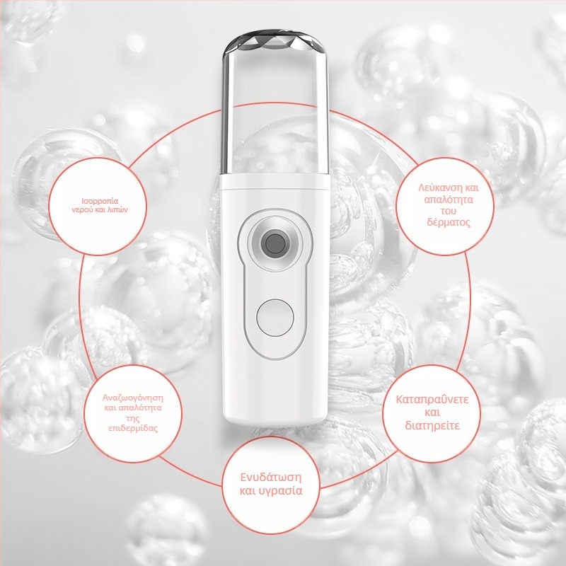 TOKTIK Συσκευή Νάνο Ψεκασμού Για Ενυδάτωση, Μοντέλο T-009B, Χρόνος ομίχλης έως 10 δευτερόλεπτα, 1 ρύθμιση, Ψυχρός ψεκασμός