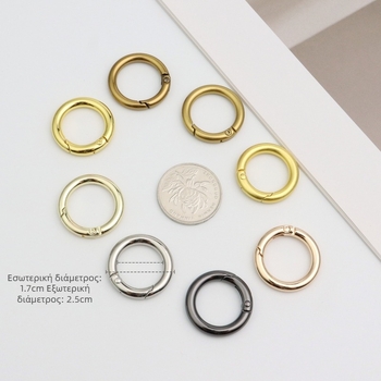 Κούμπωμα δαχτυλιδιού εξαρτήματος τσάντας HX025 – Yu Yi κράμα, μοτίβο μονόχρωμο, σύνδεση ιμής ώμου