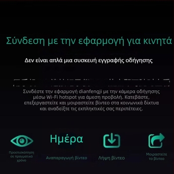 Dash cam αυτοκινήτου με τρεις οθόνες και 360° πανοραμικό πεδίο, ανάλυση 4K και άνω, φωτογραφίες 5 MP, οθόνη 2,5 ιντσών