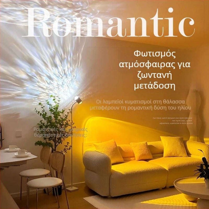 Water Ripple LED φώτιση πλήρωσης για ζωντανή μετάδοση, 10-50W, 220V, κάθετη τοποθέτηση, 3 ρυθμίσεις θερμοκρασίας, μοντέλο Water Ripple