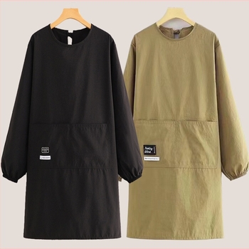 Ποδιά με μανίκια, αδιάβροχη, ανθεκτική σε λάδι και λεκέδες, για κουζίνα και περιποίηση κατοικίδιων