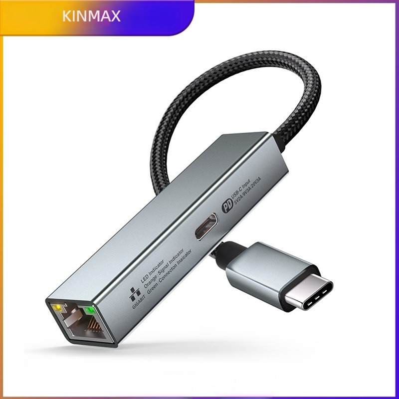 Αντάπτορας USB-C προς RJ45 Gigabit Ethernet DK03 – USB 3.0, 10/100/1000 Mbps, LED ένδειξη, συμβατός με Windows 11/10/8.1/8, macOS, iOS και Android