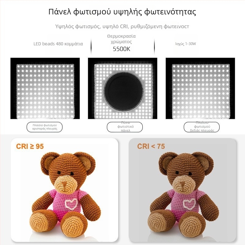 PULUZ PU5042 Φωτιστικό φωτογράφισης – Soft Light Box, 72W, 5500K, ακρυλικό, φόντο τεσσάρων χρωμάτων