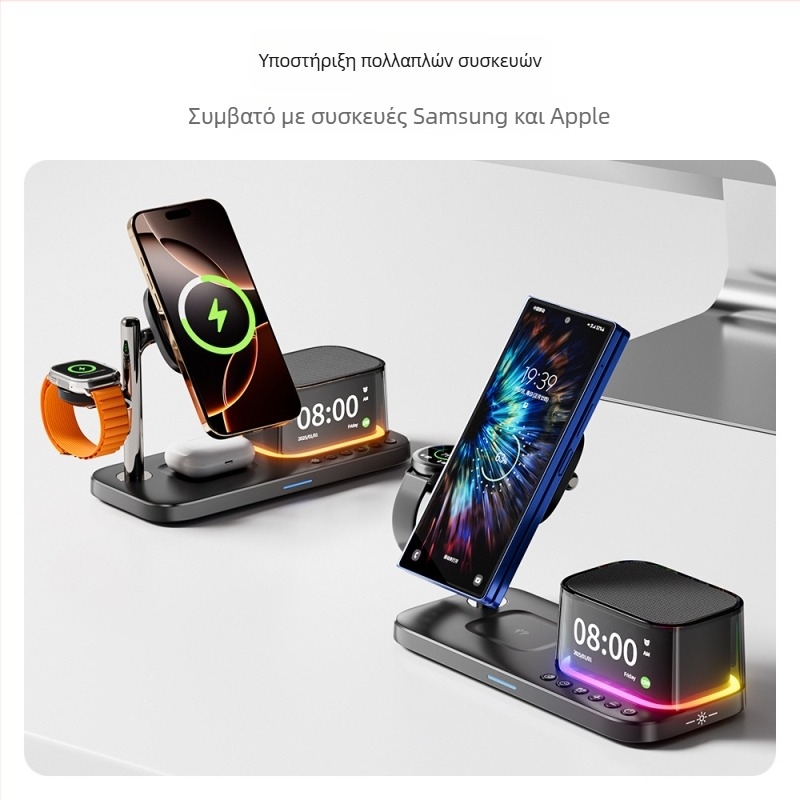 Τριπλός μαγνητικός ασύρματος φορτιστής, 38W συνολική ισχύς, PD γρήγορη φόρτιση, μαγνητική φόρτιση, 25W για κινητό — Qi2.2 πιστοποιημένο