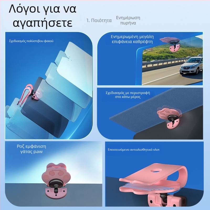 Αυτοκίνητο πολωμένος αντι-ανακλαστικός ηλιοπροφυλακτήρας για οδηγό, εγκατάσταση με snap-in