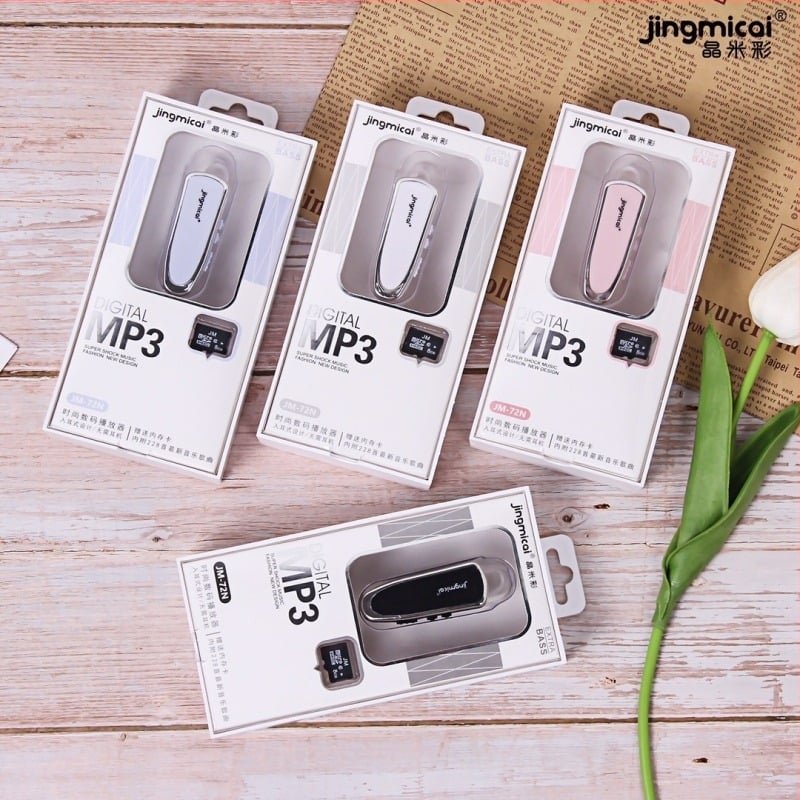 MP3 σετ με ακουστικά τύπου Ear-Hook JM-72n, MiniSD κάρτα, USB 2.0, σχεδιασμός με λουρί για το αυτί, μπαταρία λιθίου