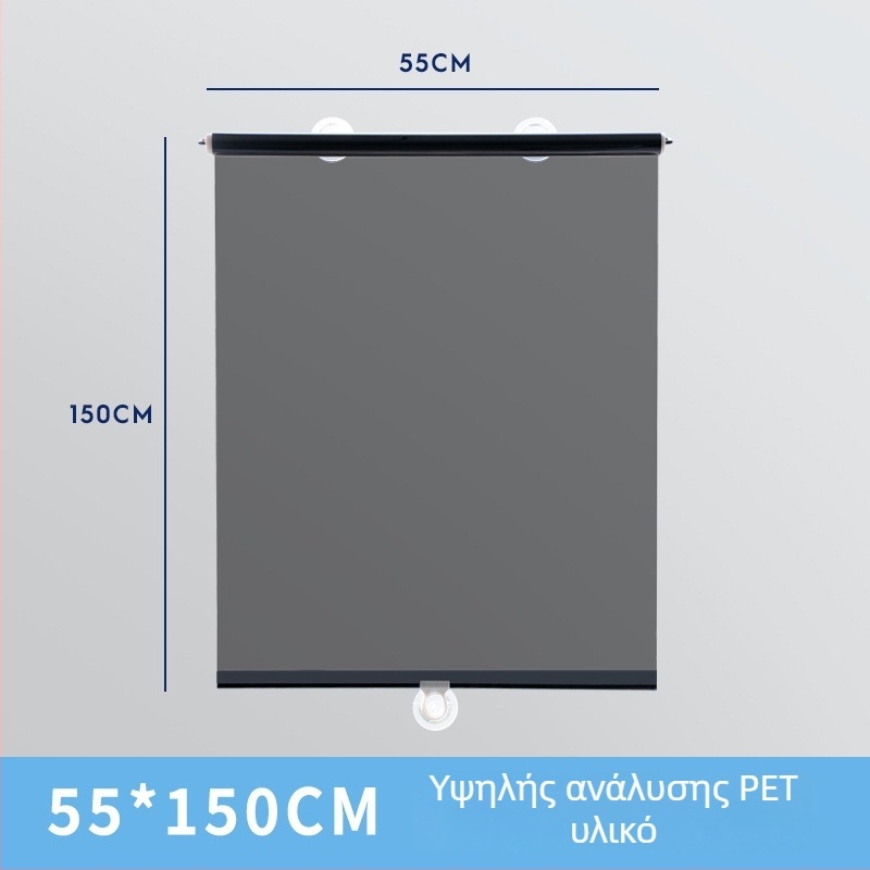 Ρολό σκίασης γραφείου για γυάλινο χώρο με τηλεσκοπικό κύπελλο αναρρόφησης, χωρίς διάτρηση, ρυθμιζόμενη σκίαση