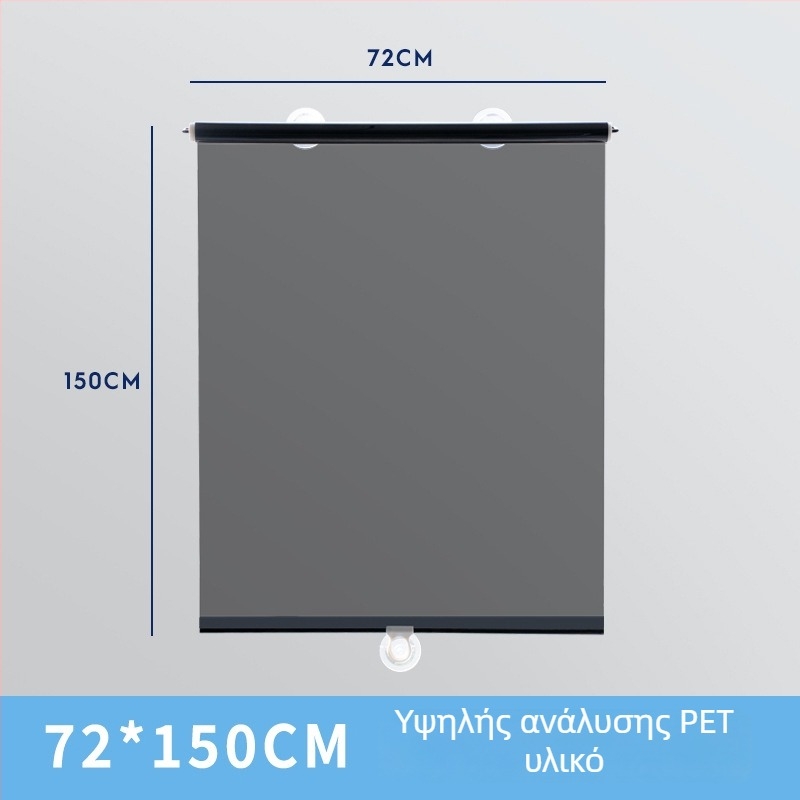 Ρολό σκίασης γραφείου για γυάλινο χώρο με τηλεσκοπικό κύπελλο αναρρόφησης, χωρίς διάτρηση, ρυθμιζόμενη σκίαση