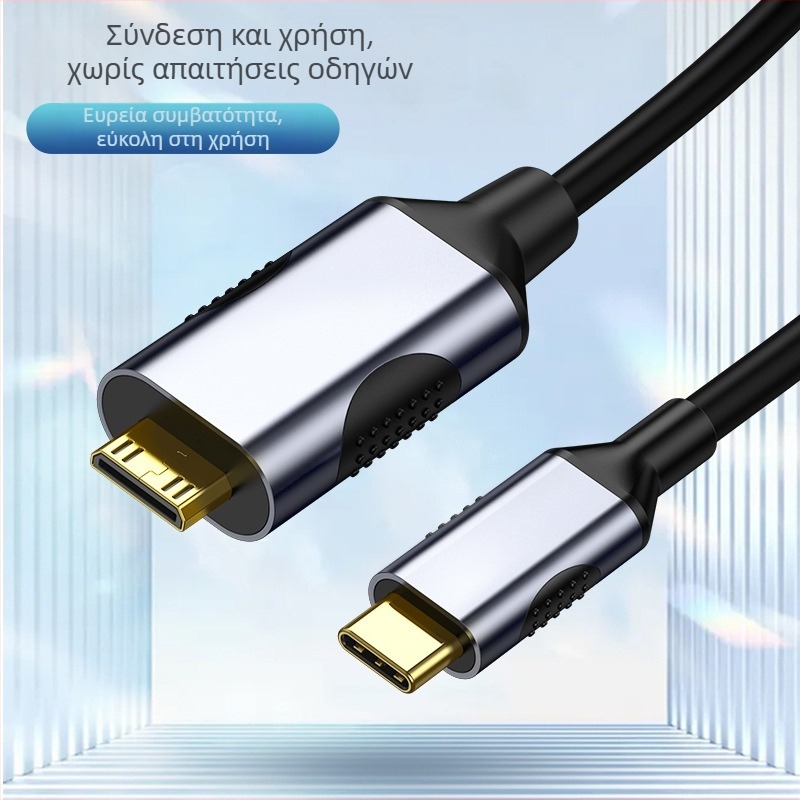 Καλώδιο προσαρμογέα Type-C σε Mini HDMI, HDMI διεπαφή, LT8711GX τσιπ, ταχύτητα μετάδοσης 10 Gbps, μήκος 1–3 m, σύρμα χαλκού επικαλυμμένο με κασσίτερο