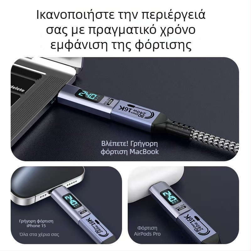 Μαγνητικός προσαρμογέας USB-C με διπλή ψηφιακή οθόνη, 100W