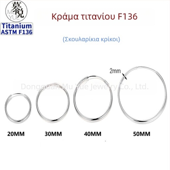 Σκουλαρίκια από τιτάνιο F136, μεγάλος κύκλος, μινιμαλιστικό σχέδιο, λεπτός κύκλος, απλά σκουλαρίκια για γυναίκες, εκλεπτυσμένη αίσθηση πολυτέλειας