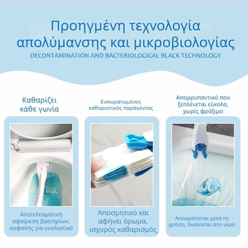 Αποσπώμενη κεφαλή αντικατάστασης για βούρτσα τουαλέτας — Blue Seth (Υλικό: Πλαστικό; Προέλευση: Ντάλιαν, Λιαονίνγκ; Στυλ: Μοντέρνο και απλό)