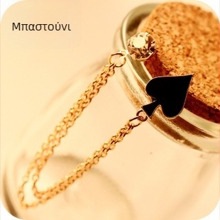 Κρίκος για τον γιακά με γεωμετρικό σχέδιο σε κορεατικό στυλ, κράμα με τεχνητές πέτρες