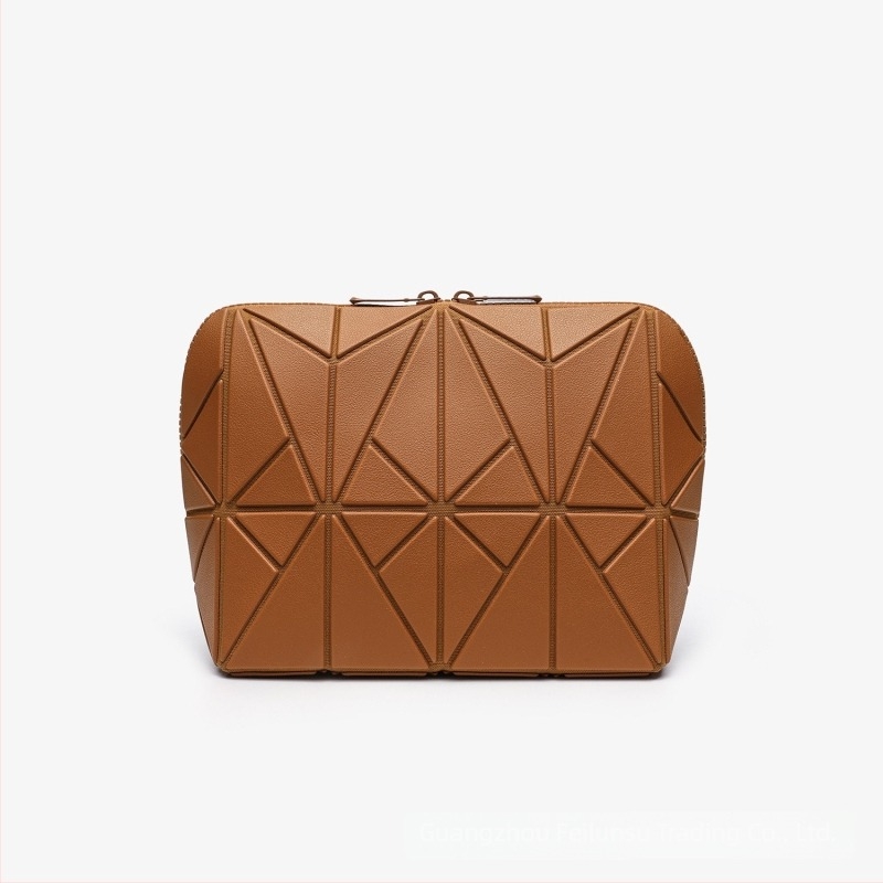 Τσαντάκι καλλυντικών με γεωμετρικό μοτίβο διαμανιού, ριγέ PVC, μεγάλη χωρητικότητα με διαχωριστικά, φερμουάρ, επένδυση πολυεστέρα, φορητό για γυναίκες