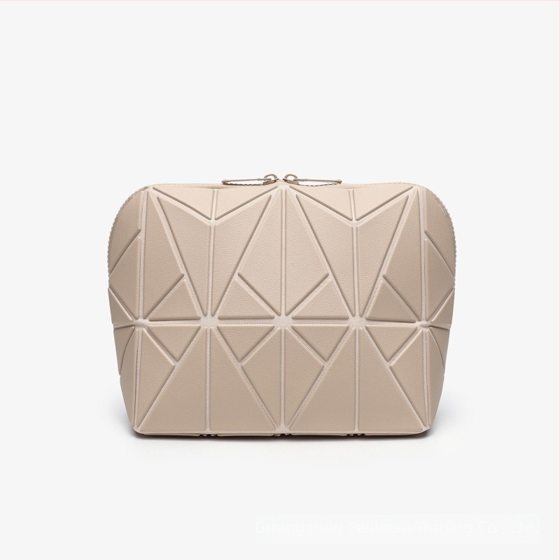 Τσαντάκι καλλυντικών με γεωμετρικό μοτίβο διαμανιού, ριγέ PVC, μεγάλη χωρητικότητα με διαχωριστικά, φερμουάρ, επένδυση πολυεστέρα, φορητό για γυναίκες