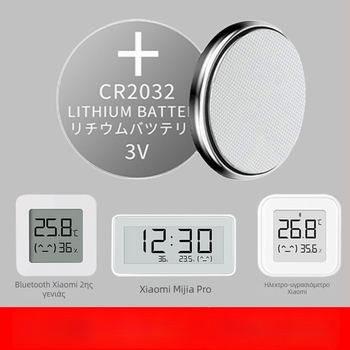 CR2032 μπαταρία κουμπί για Xiaomi Mijia ψηφιακό εσωτερικό θερμόμετρο και υγρομετρητή, 2η γενιά Pro