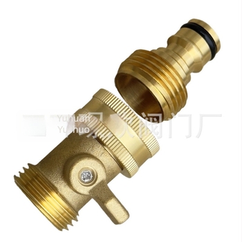 Μπρούτζινη βαλβίδα σωλήνα κήπου με διακόπτη, μονόδρομη, ευθεία ροή, πιστόλι υψηλής πίεσης νερού για πότισμα λουλουδιών