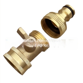 Μπρούτζινη βαλβίδα σωλήνα κήπου με διακόπτη, μονόδρομη, ευθεία ροή, πιστόλι υψηλής πίεσης νερού για πότισμα λουλουδιών