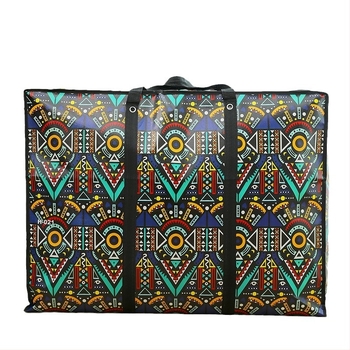 Τσάντα αποθήκευσης αποσκευών, μη υφαντό ύφασμα με επίστρωση, χωρητικότητα 56–75 L, αδιάβροχη και ανθεκτική στη φθορά, καρό μοτίβο