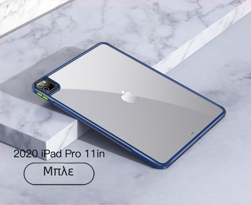 Θήκη προστασίας για iPad Pro, διαφανές σκληρό περίβλημα από σιλικόνη με μαλακές ακμές, αντίσταση σε πτώσεις, ενισχυμένος πάτος κατά της κάμψης, ανάγλυφη επιφάνεια