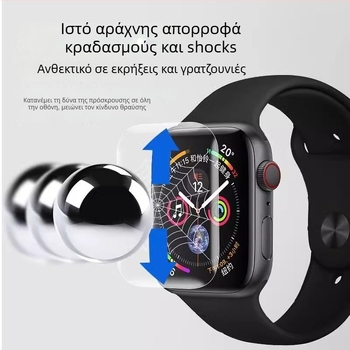 Xfdc Προστατευτικό φιλμ οθόνης Apple Watch – Μπροστινό φιλμ, Ιαπωνικό γυαλί Asahi, HD, Αντι-δακτυλικά αποτυπώματα, Αυτόματη επισκευή