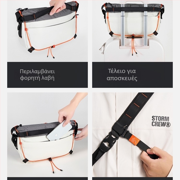 Ανδρική crossbody τσάντα για ταξίδια αναψυχής, ύφασμα φλοράλ από μετάξι, μοτίβο 69850, επένδυση από ύφασμα, φθινοπωρινή κυκλοφορία 2025