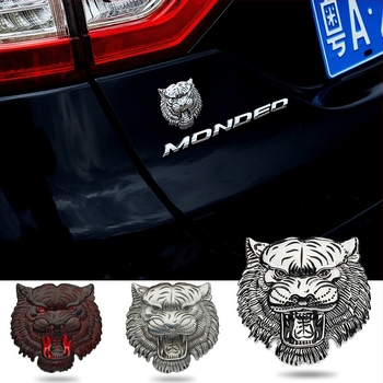 Chuangya Tiger Head 3D Μεταλλικό Έμβλημα Αυτοκινήτου και Αυτοκόλλητο Παραθύρων – Κράμα Ψευδάργυρου, Ισχυρή Πρόσφυση, Μαγνητική Στήριξη