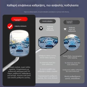 Οπίσθιος καθρέπτης ηλεκτρικού ποδηλάτου, μοντέλο Qxqy-300, τετράγωνος καθρέπτης, εγκατάσταση: ορθοδοντική, υλικό: κράμα υψηλής σκληρότητας και μηχανικά πλαστικά, αντοχή σε κραδασμούς: υψηλή
