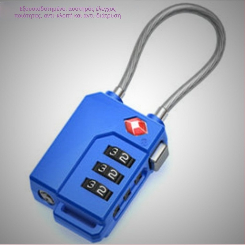 TSA21100 PC πλαστικό κλειδαριά κωδικού για αποσκευές – τύπος: κλειδαριά τελωνειακού κωδικού, 3–4 mm διάμετρος ράβδου, μοντέρνο μινιμαλιστικό στυλ