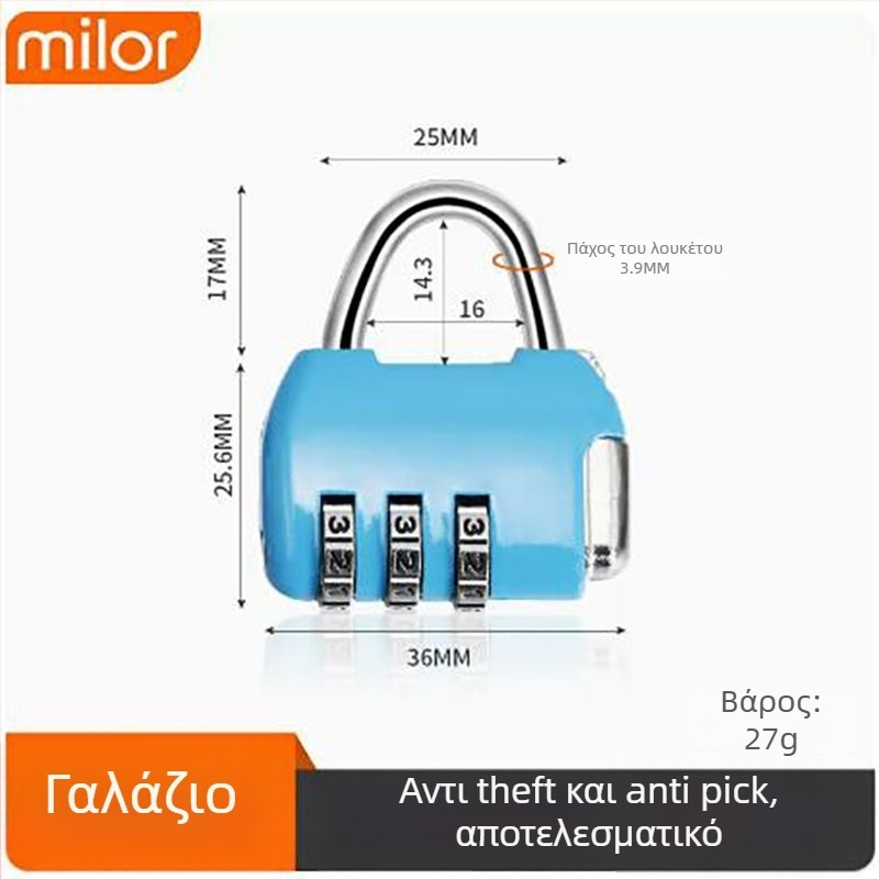 Μεταλλική κλειδαριά συνδυασμού για εξωτερική χρήση — αδιάβροχη και ανθεκτική στη διάβρωση, κατάλληλη για πόρτες και αποσκευές