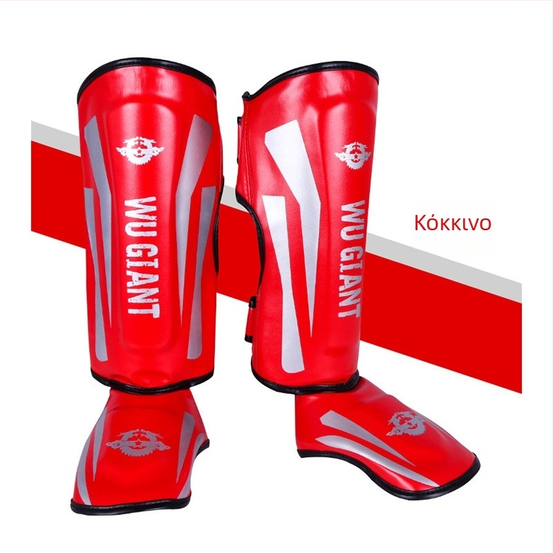 Προστατευτικά κνήμης για Σάντα και Πυγμαχία, Παχύτερη επένδυση με PU και EVA αφρό υψηλής φούσκας, Προστασία κάτω κνήμης για πολεμικές τέχνες και προπόνηση