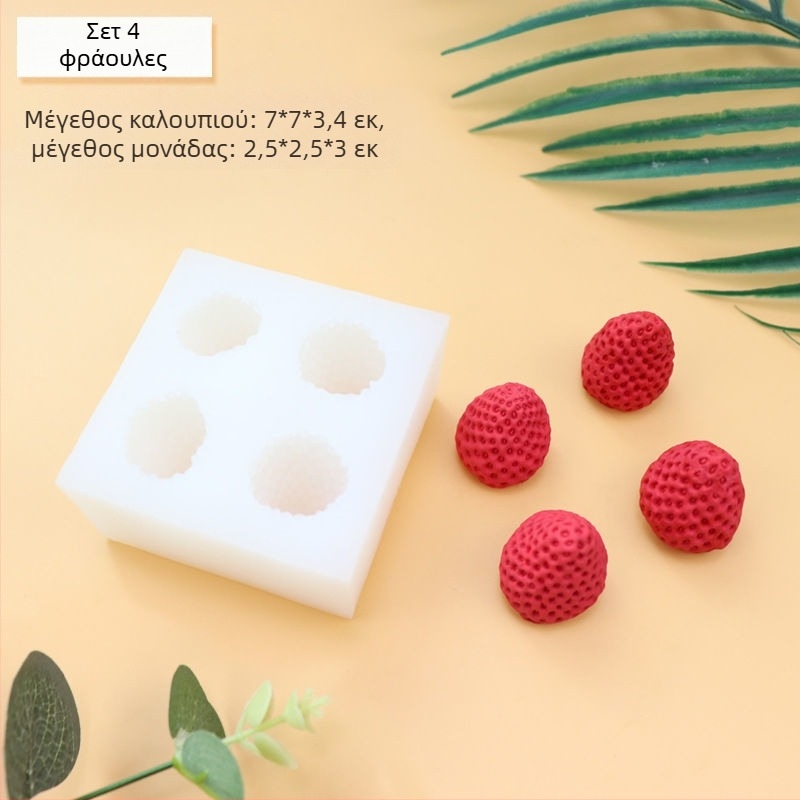Κυκλική φόρμα σιλικόνης για fondant και γλυκίσματα — φράουλα-σοκολάτα; mousse φρούτων, πουτίγκα, σαπούνι, κεριά, γύψος και ρητίνη