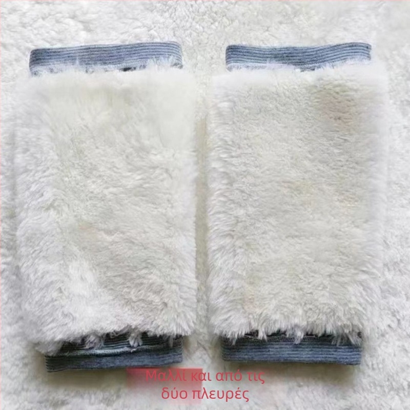 Διπλής όψης επιγονατιδική προστασία από μαλλί για θέρμανση, παχιά κατασκευή, κατάλληλη για τρέξιμο και ποδόσφαιρο