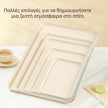 Σκανδιναβικό στυλ ορθογώνιος πλαστικός δίσκος σερβιρίσματος για φρούτα και κύπελλα τσαγιού