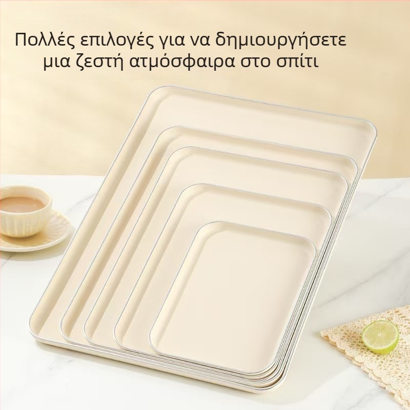 Σκανδιναβικό στυλ ορθογώνιος πλαστικός δίσκος σερβιρίσματος για φρούτα και κύπελλα τσαγιού