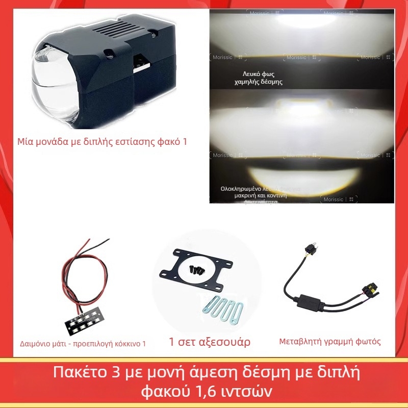 Μονάδα LED προβολέα αυτοκινήτου, 60W, 12V, κράμα αλουμινίου, άμεσος ματριξ μοντέλο, διάρκεια ζωής 50.000 ώρες