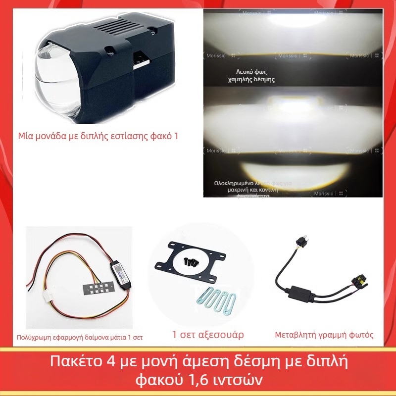 Μονάδα LED προβολέα αυτοκινήτου, 60W, 12V, κράμα αλουμινίου, άμεσος ματριξ μοντέλο, διάρκεια ζωής 50.000 ώρες