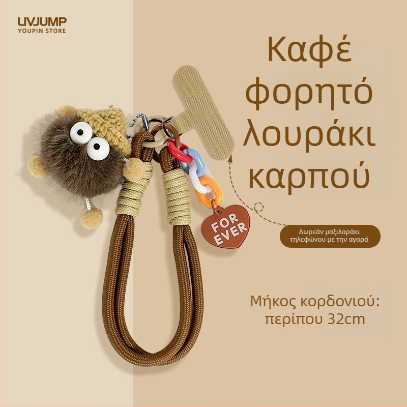 Κορδόνι για κινητό από νάιλον ύφανση, βελούδινο γεωμετρικό κρεμαστό, unisex, μεταλλικό κούμπωμα