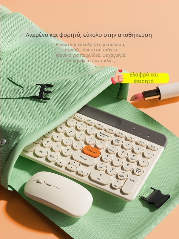 Σετ πληκτρολόγιο και ποντίκι με αριθμητικό πληκτρολόγιο, Type-C σύνδεση για επιτραπέζιο υπολογιστή (Πλαστική κατασκευή, χωρίς φωτισμό, κουμπιά με αρχιτεκτονική Χ)