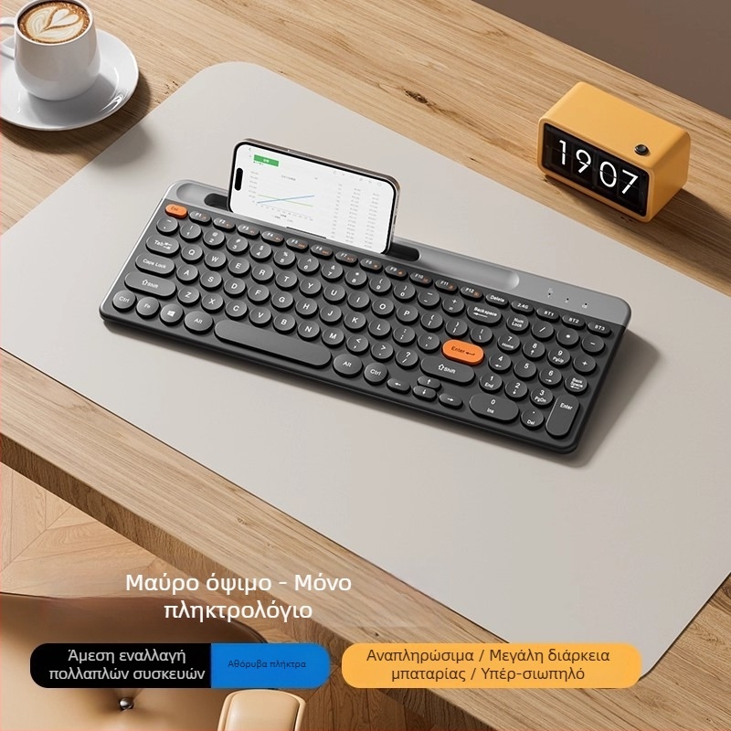 Σετ πληκτρολόγιο και ποντίκι με αριθμητικό πληκτρολόγιο, Type-C σύνδεση για επιτραπέζιο υπολογιστή (Πλαστική κατασκευή, χωρίς φωτισμό, κουμπιά με αρχιτεκτονική Χ)