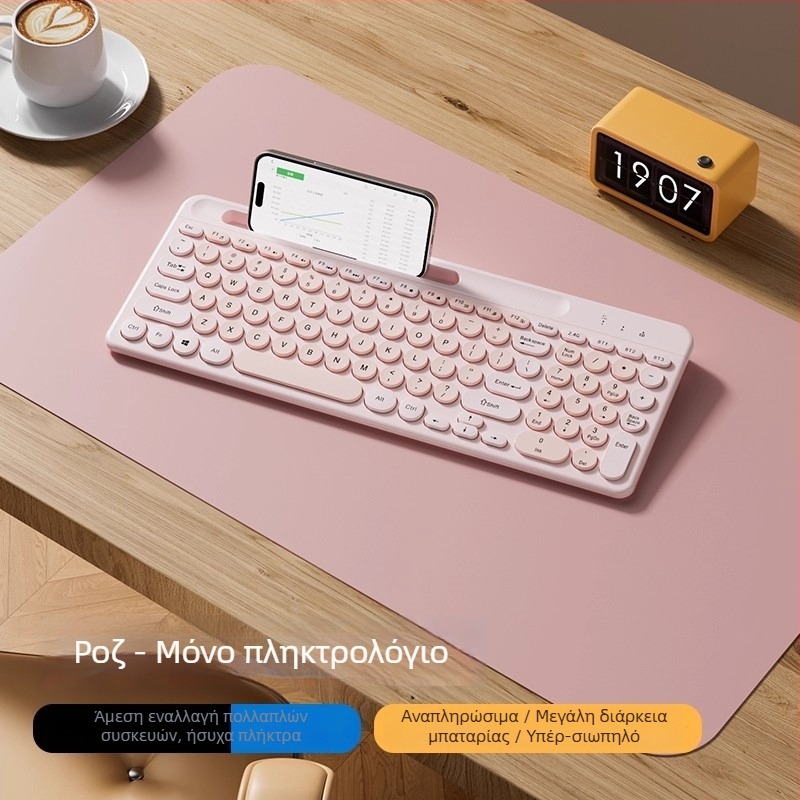Σετ πληκτρολόγιο και ποντίκι με αριθμητικό πληκτρολόγιο, Type-C σύνδεση για επιτραπέζιο υπολογιστή (Πλαστική κατασκευή, χωρίς φωτισμό, κουμπιά με αρχιτεκτονική Χ)