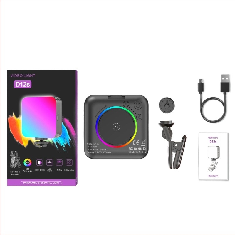 Φωτιστικό LED για συμπλήρωση φωτισμού σε κινητό τηλέφωνο – D10s, 4W, 5V, χειροκίνητο, με τρεις θερμοκρασίες χρώματος για ζωντανές μεταδόσεις και βлог