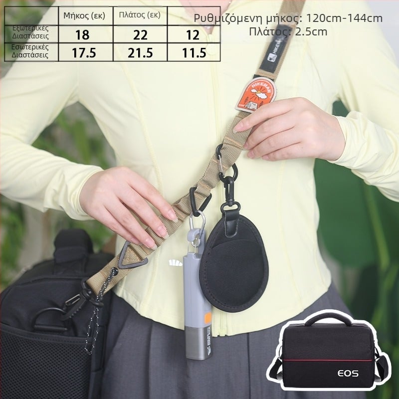 Τσάντα για κάμερα με διασταυρούμενο λουρί, πολυλειτουργική, από Oxford ύφασμα, συμβατή με Canon R8/R50 και Fuji ψηφιακή κάμερα