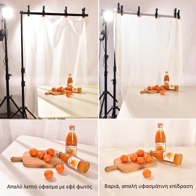 Φόντο φωτογράφισης – 100% βαμβάκι, ύφασμα με απαλό φως, διαφανής ύφασμα για Still Life και φωτογράφηση φαγητού