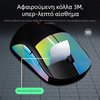 Αντιολισθητικά αυτοκόλλητα από σιλικόνη για το Logitech GPW gaming ποντίκι – πολύχρωμο σχέδιο