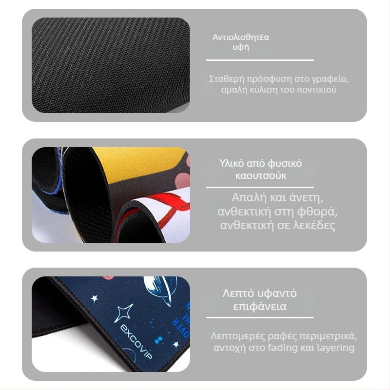 Pad ποντικιού - φυσικός καουτσούκ, αντιολισθητικό, θερμική μεταφορά, OEM προσαρμογή