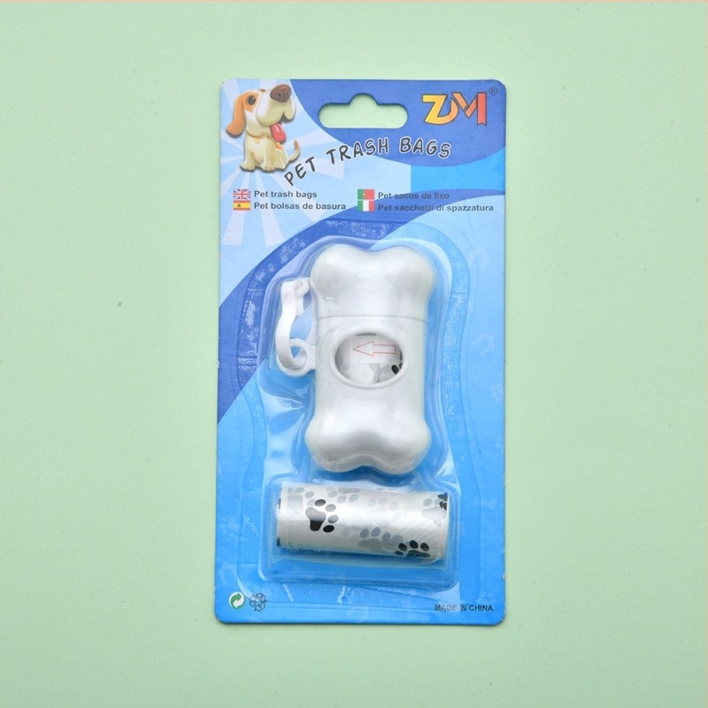 Σετ σακουλών αποβλήτων κατοικίδιων με dispenser και σκουπίστρα σε σχήμα κόκαλου – συνεχόμενος κύλινδρος, πλαστικό, κανονικό πάχος, μη εισαγόμενο