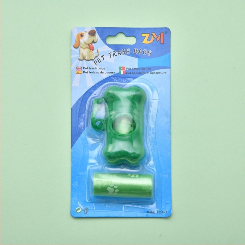 Σετ σακουλών αποβλήτων κατοικίδιων με dispenser και σκουπίστρα σε σχήμα κόκαλου – συνεχόμενος κύλινδρος, πλαστικό, κανονικό πάχος, μη εισαγόμενο