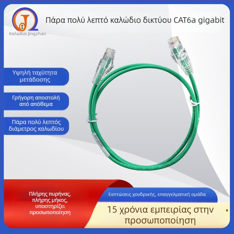 Καλώδιο Ethernet Cat6a με LSZH επικάλυψη, 1 Gbps, 28 AWG οξυγόνο-ελεύθερος χαλκός, -40 έως 70°C