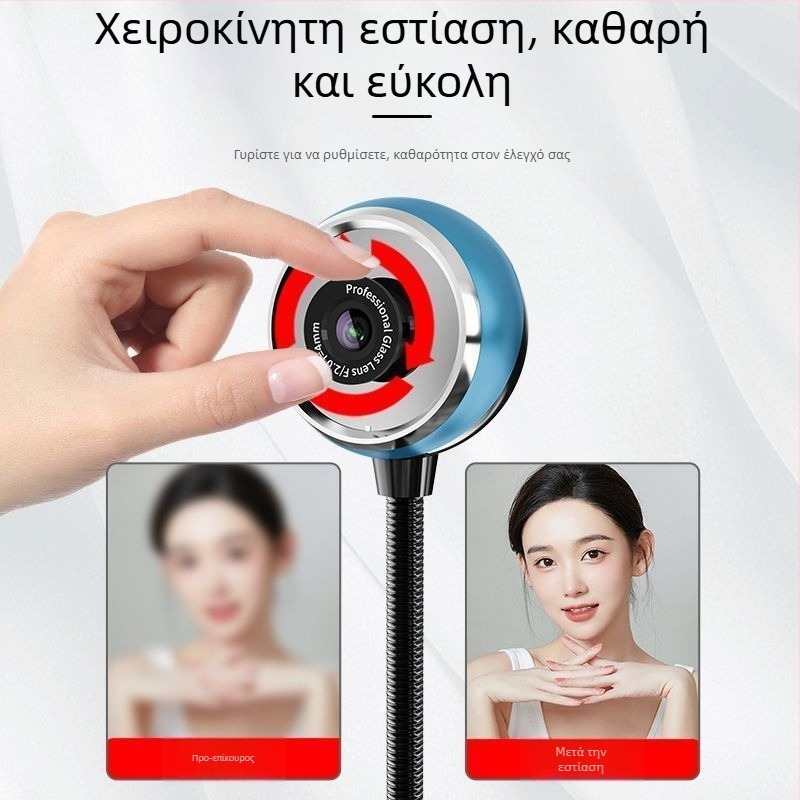 HD web κάμερα για επιτραπέζιο υπολογιστή, 720p, USB 2.0 χωρίς driver, ενσωματωμένο μικρόφωνο, ευρυγώνιος φακός